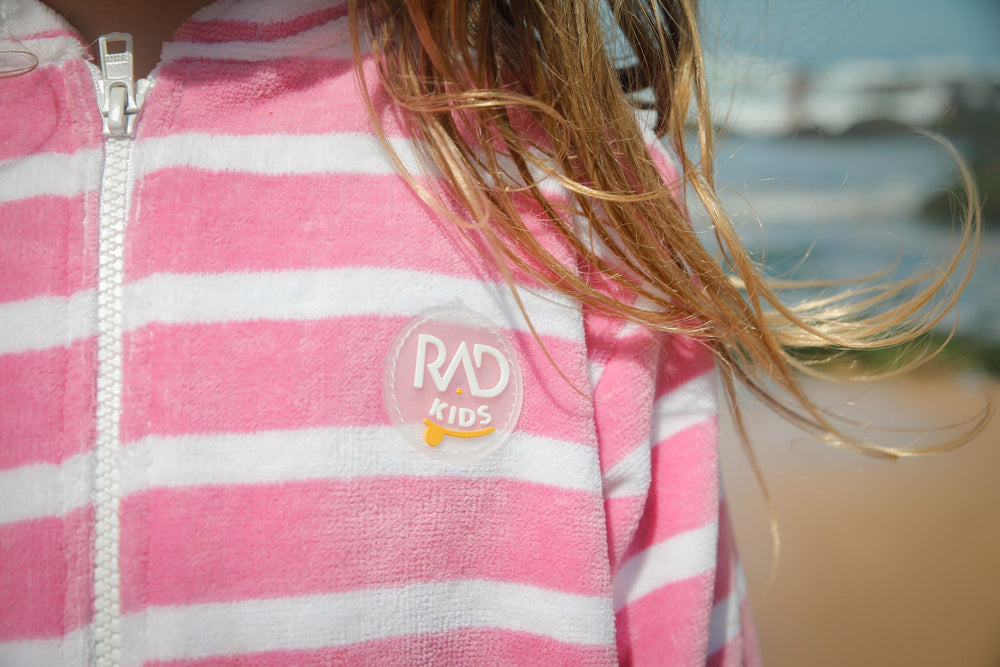 Kids Hooded Towels | Zippy Calm Pink Kids Hooded Towels | Zippy by Rad Kids | Kids Poncho Towel |