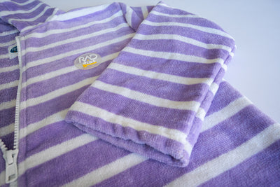 Zippy Vivid Violet Kids Hooded Towels with Zipper