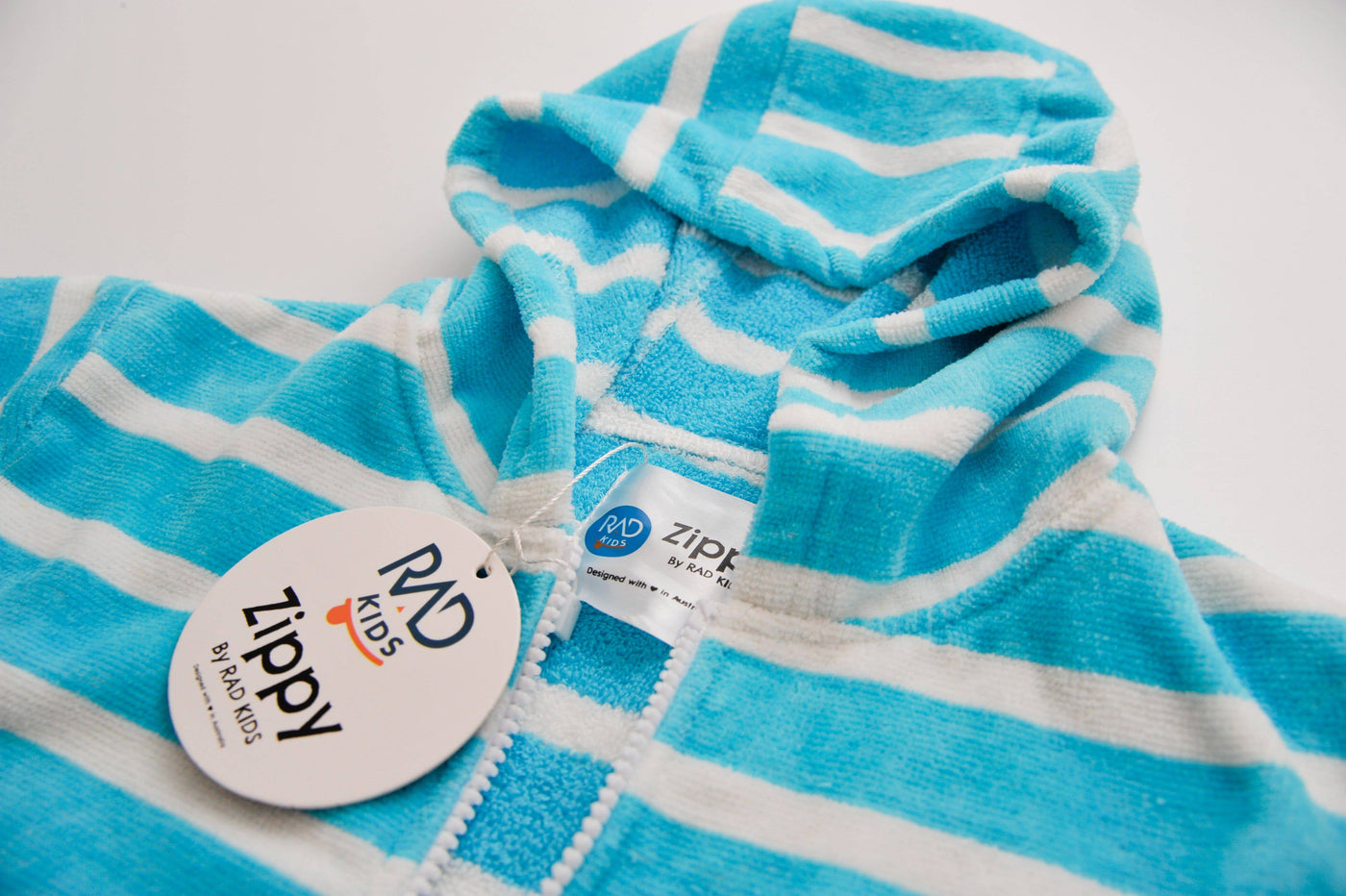 Kids Hooded Towels | Zippy Ocean Blue Kids Hooded Towels | Zippy by Rad Kids | Kids Poncho Towel | 