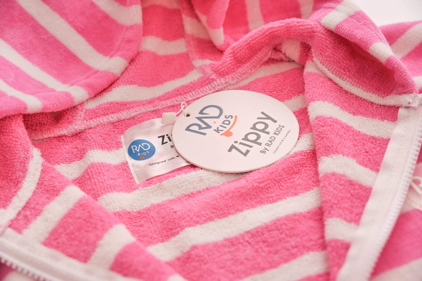  Kids Hooded Towels | Zippy Calm Pink Kids Hooded Towels | Zippy by Rad Kids | Kids Poncho Towel |