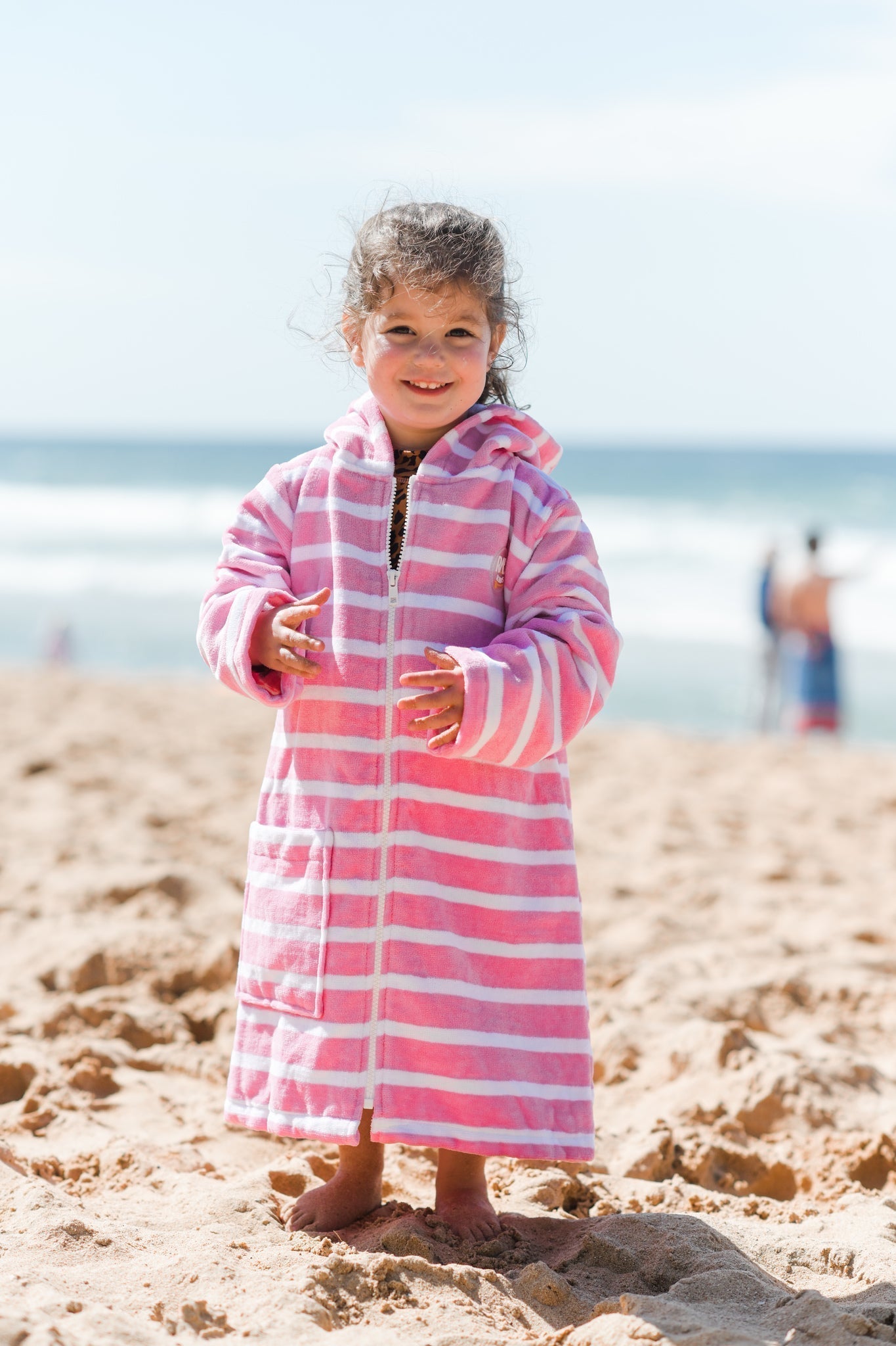  Kids Hooded Towels | Zippy Calm Pink Kids Hooded Towels | Zippy by Rad Kids | Kids Poncho Towel |