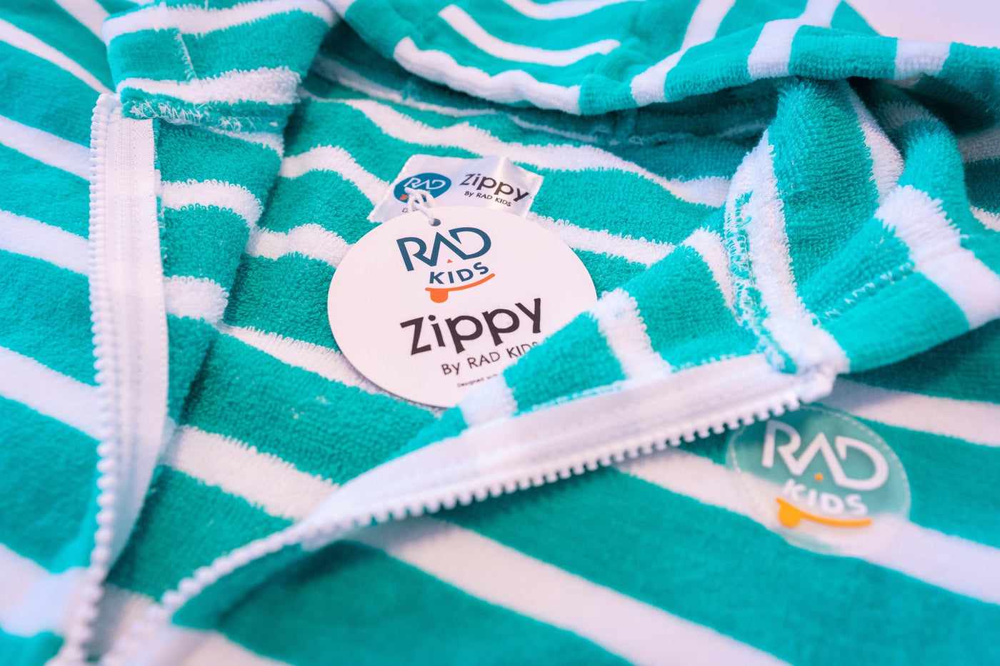 Kids Hooded Towels | Zippy Aqua Green Kids Hooded Towels | Zippy by Rad Kids | Kids Poncho Towel |