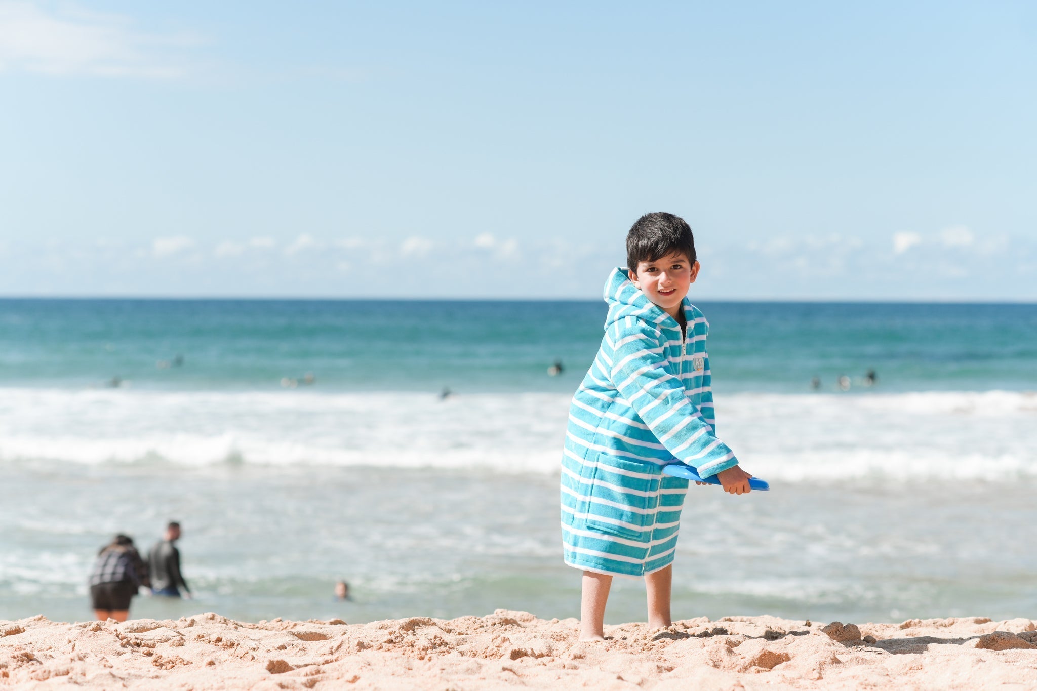 Kids Hooded Towels | Zippy Ocean Blue Kids Hooded Towels | Zippy by Rad Kids | Kids Poncho Towel | 