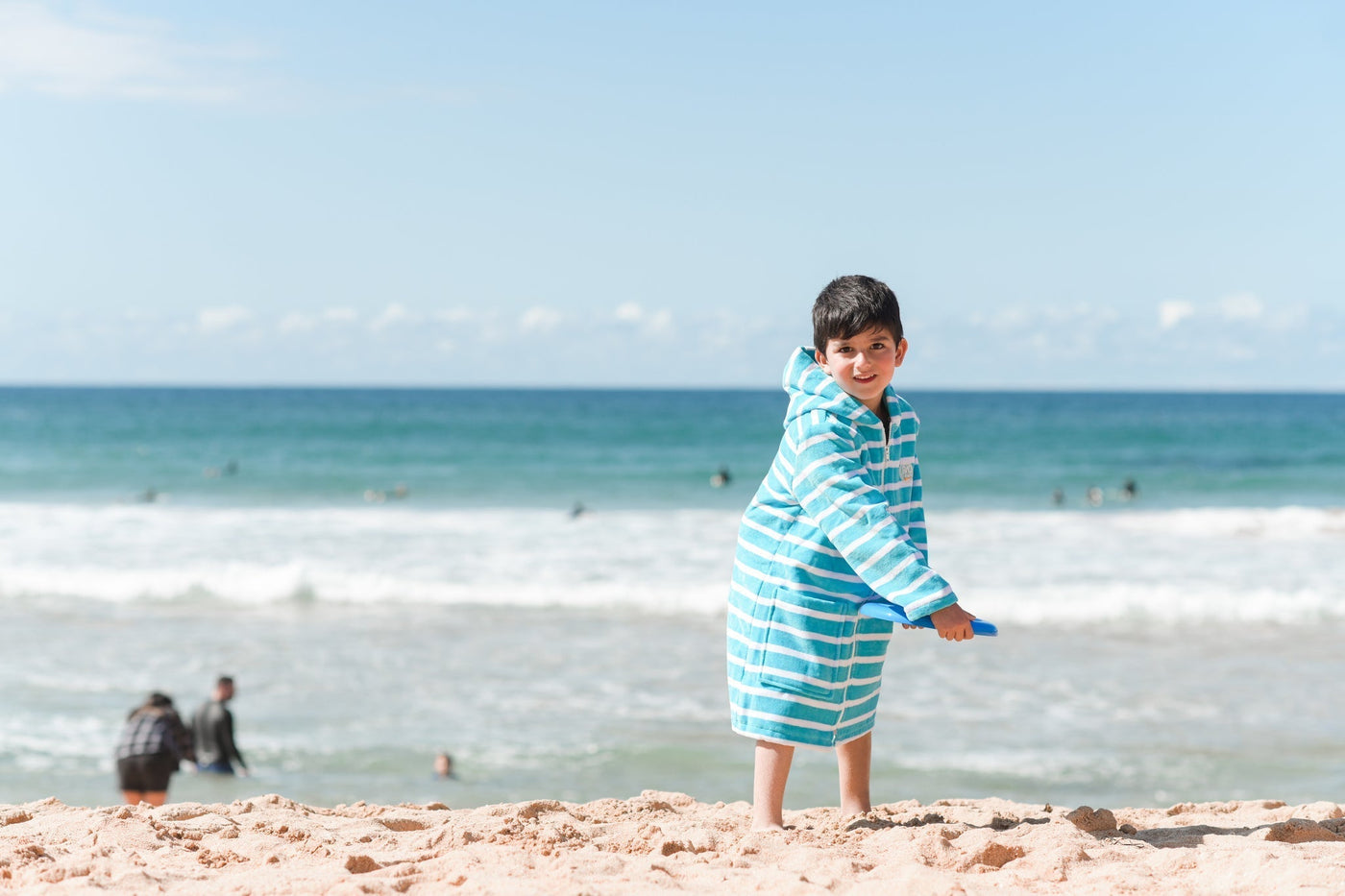 Kids Hooded Towels | Zippy Ocean Blue Kids Hooded Towels | Zippy by Rad Kids | Kids Poncho Towel | 